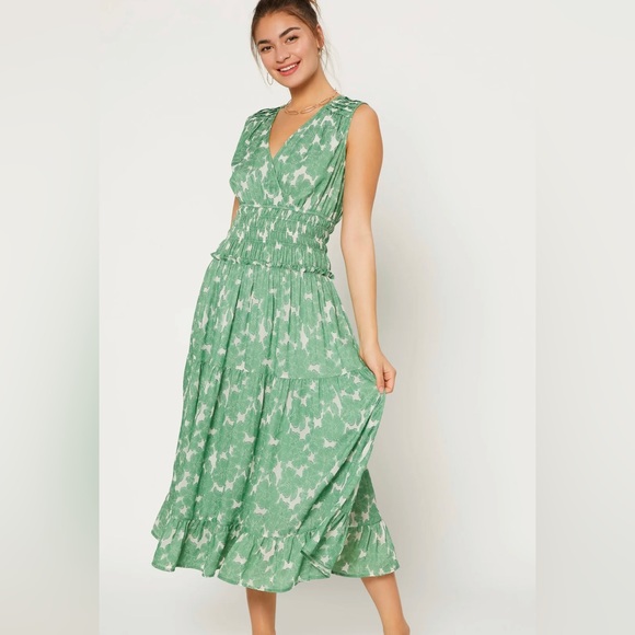 Current Air Dresses & Skirts - NWT Current Air floral jacquard tiered dress